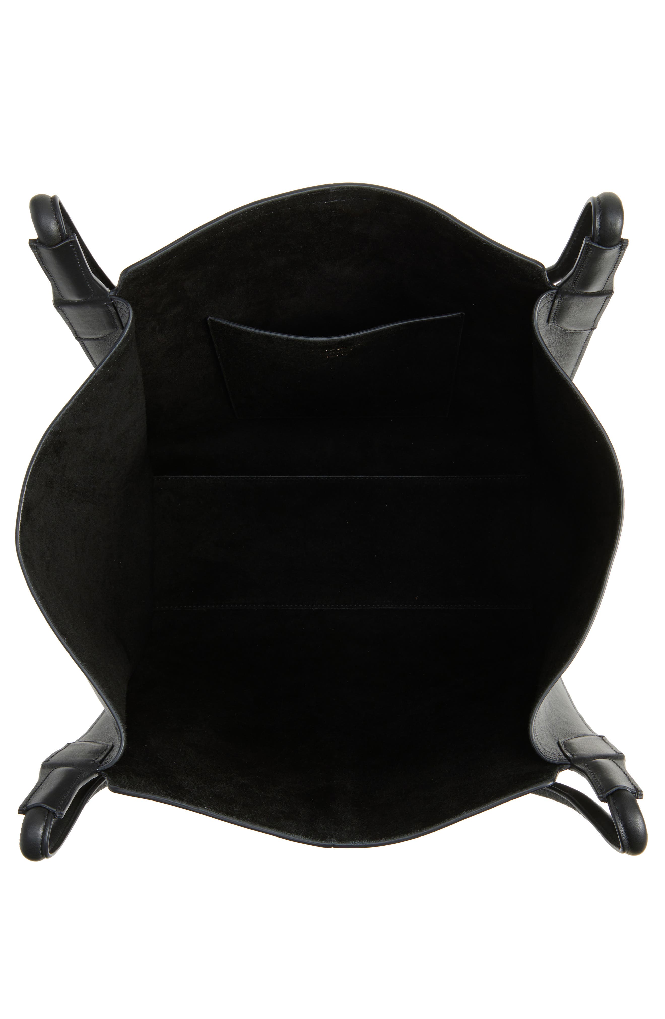 Victoria Beckham Small Victoria Leather Tote, Alternate, color, Black