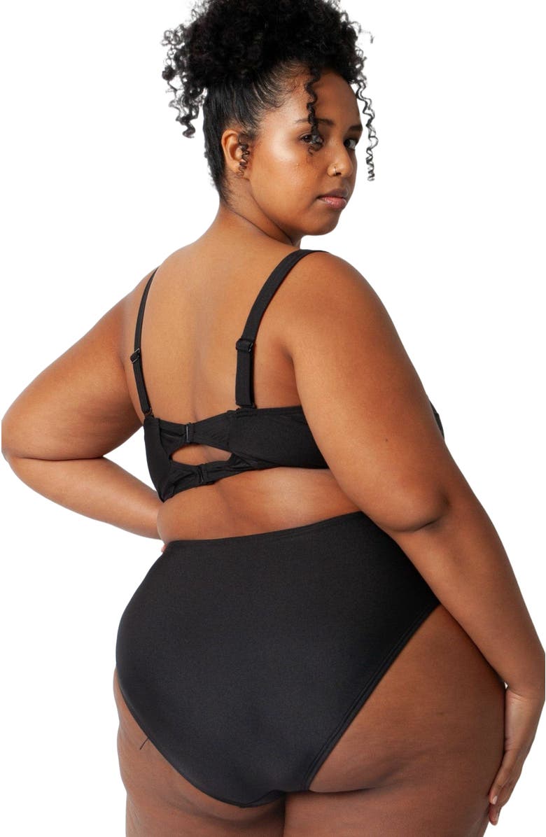 Villa Fresca Sofia Bikini Swimsuit Top, Alternate, color, Black