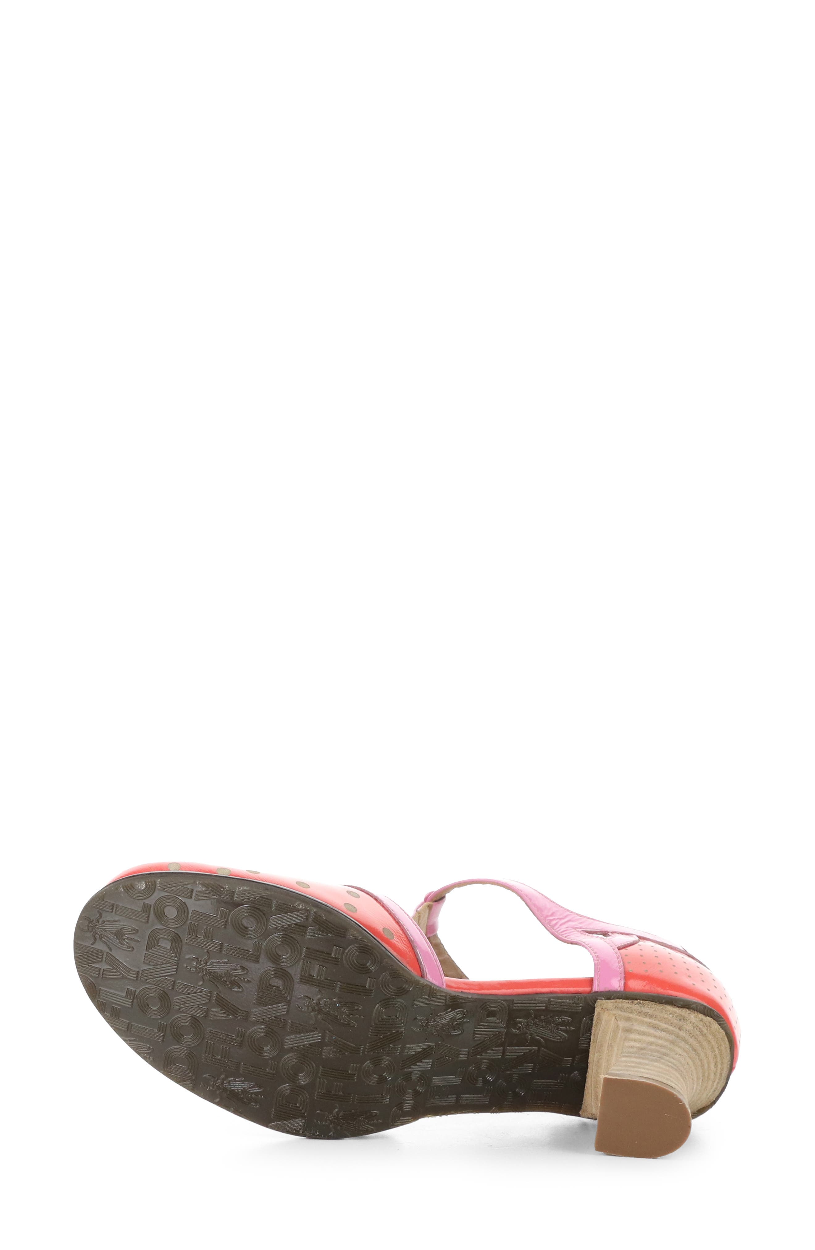 Blef T-Strap Pump, Alternate, color, SCARLET/ PINK