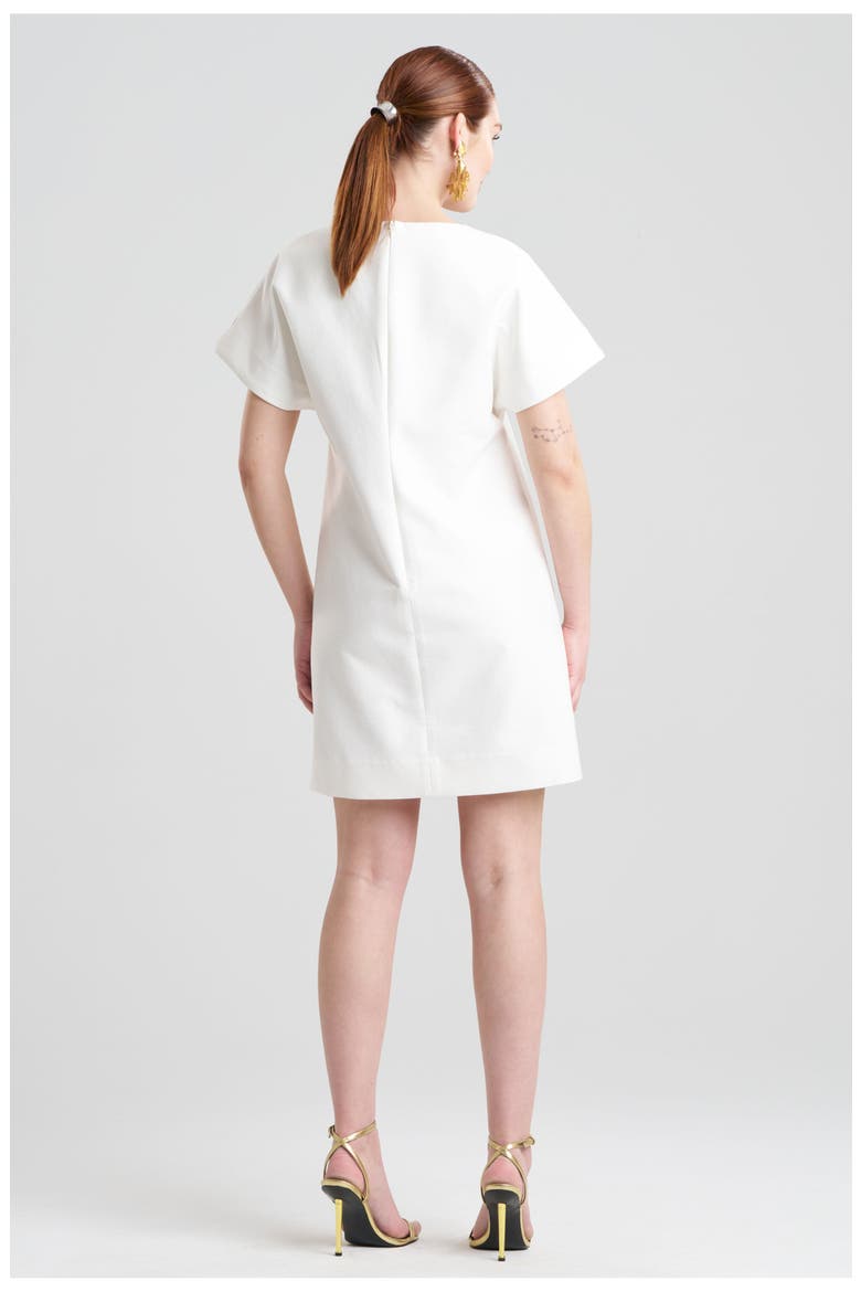 Canvas Short Sleeve Sheath Dress, Alternate, color, WHITE