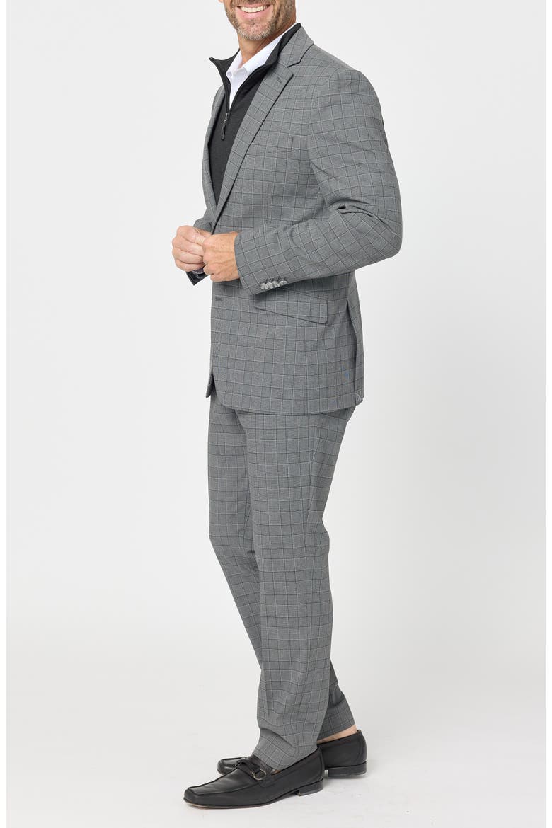 Checked Two-Button Suit, Alternate, color, CHARCOAL/ NAVY