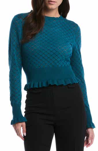 Tie Neck Collared Sweater