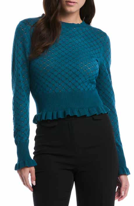 Tie Neck Collared Sweater