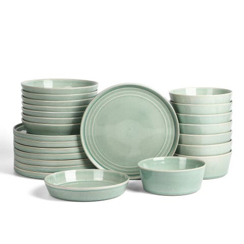 Claire Stoneware 24-Piece Dinnerware Set