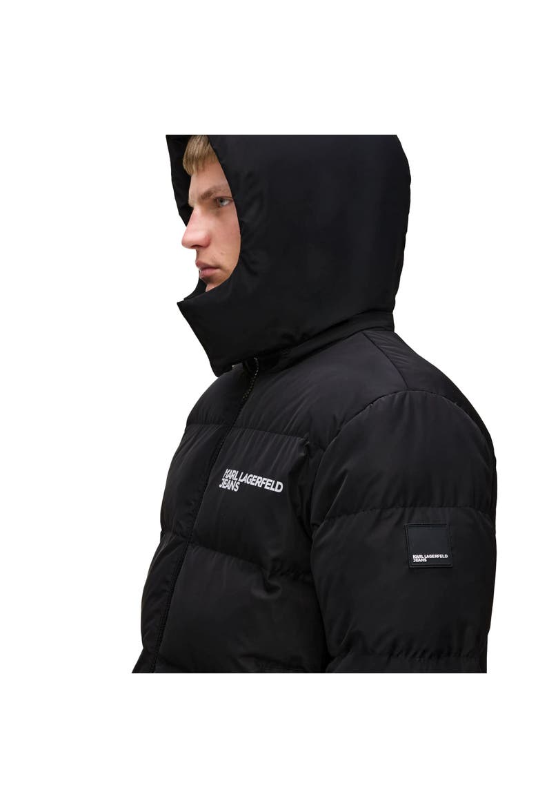Men's Long Puffer Jacket, Alternate, color, Black