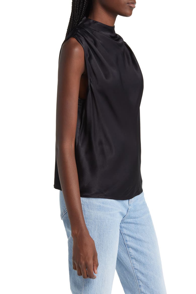 Kaleen Sleeveless Mock Neck Top, Alternate, color, BLACK