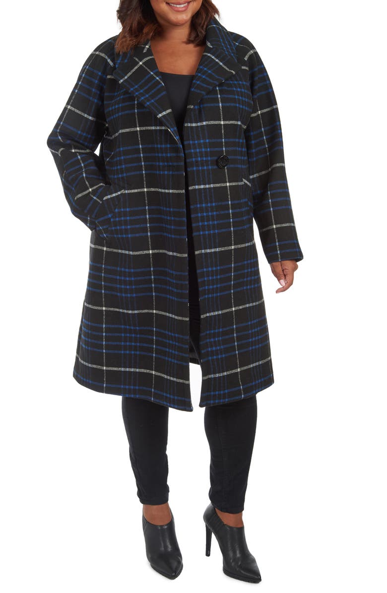 RACHEL Rachel Roy Plaid Coat, Main, color,