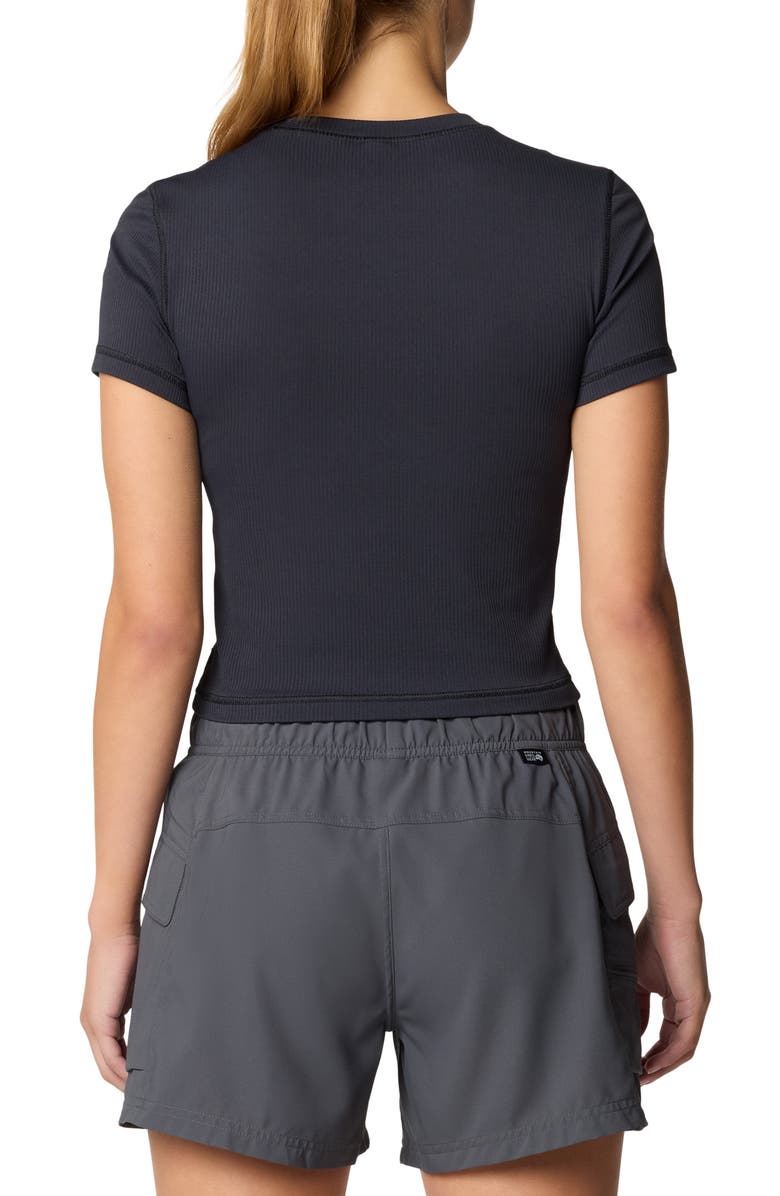 Mountain Hardwear Peak Knit Short Sleeve Tee, Alternate, color, Black