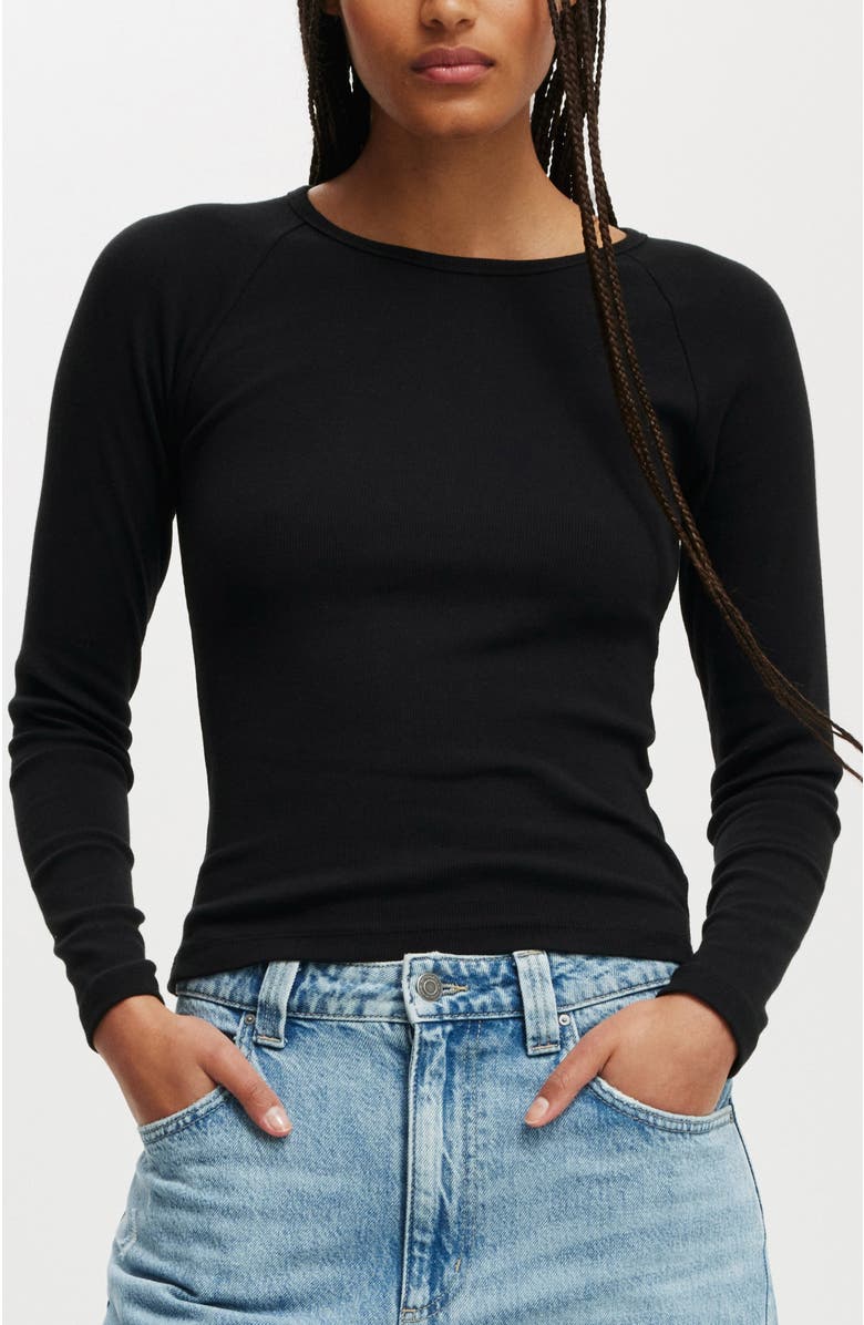 Cotton On Kelsey Raglan Long Sleeve, Main, color, 