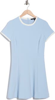 French Connection Ringer Trim Skater Minidress