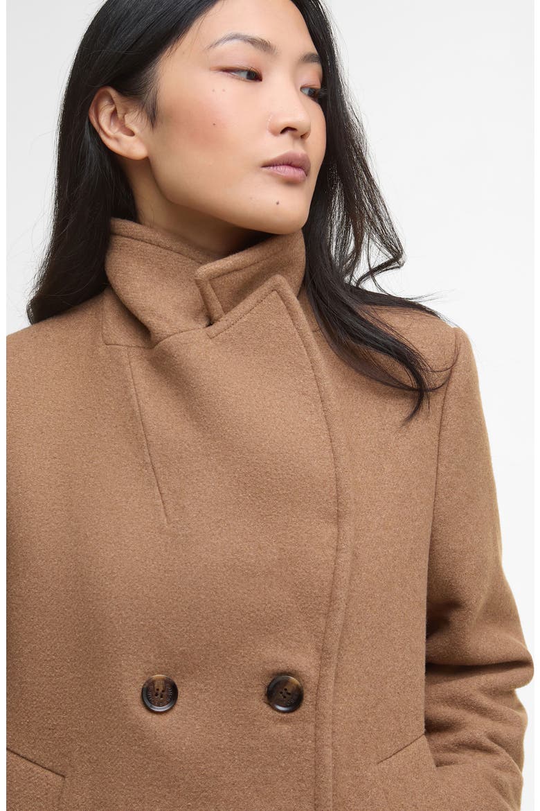 Indie Wool Blend Peacoat, Alternate, color, CAMEL/ HESSIAN TARTAN