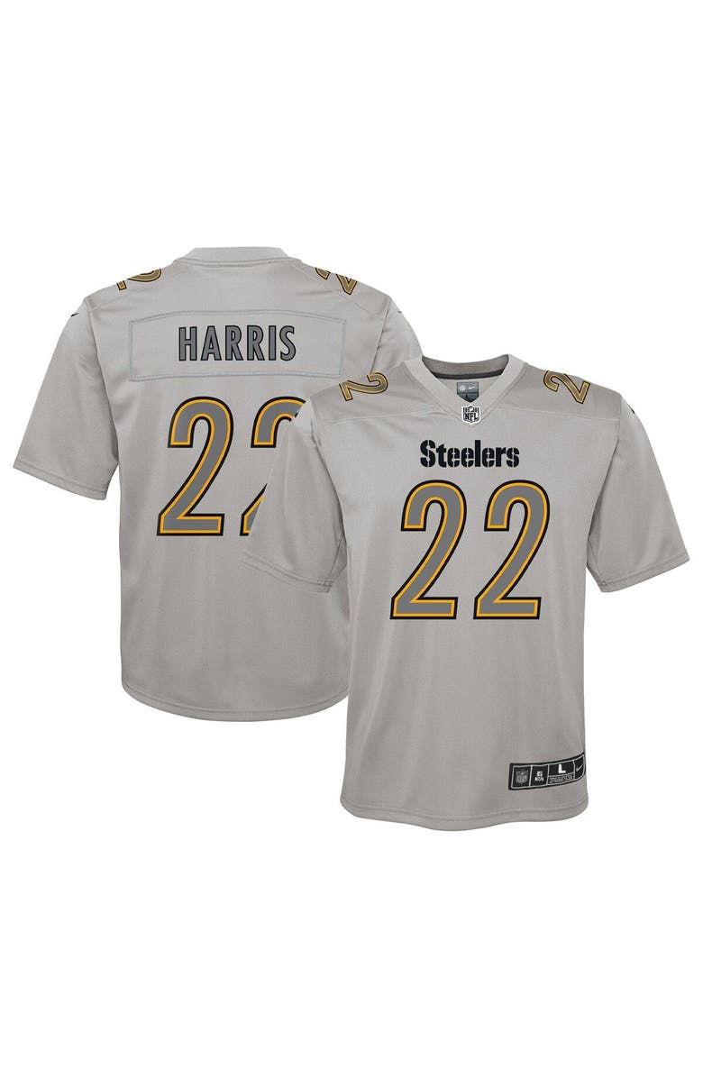 Nike Youth Nike Najee Harris Gray Pittsburgh Steelers Atmosphere Game Jersey, Main, color, 