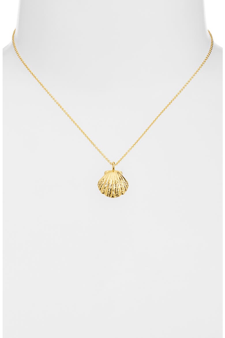 Golden Sunrise Shell Pendant Necklace, Alternate, color, GOLD