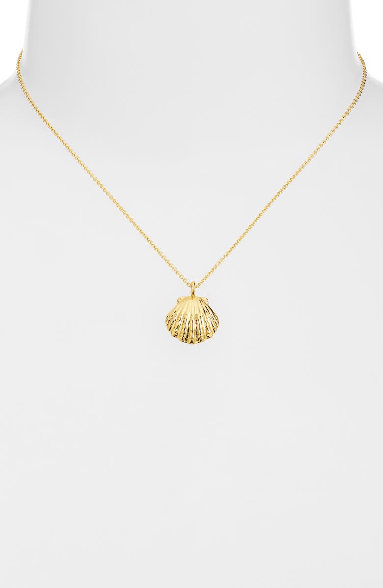 Kiara by Ki-ele Golden Sunrise Shell Pendant Necklace, Alternate, color, Gold