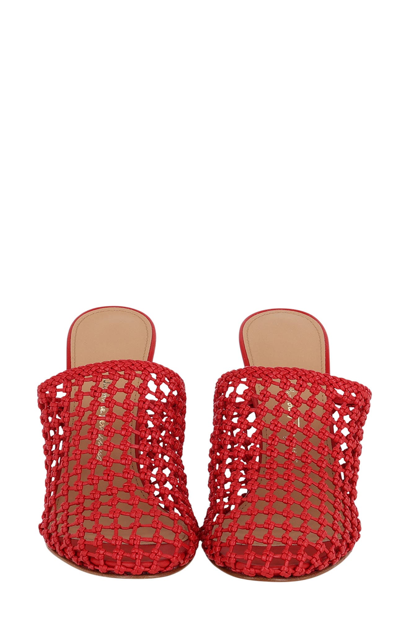 Woven Slide Sandal, Alternate, color, RED