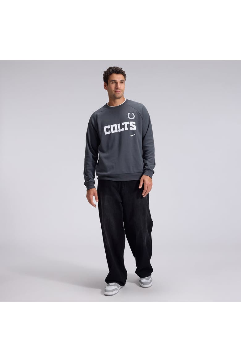 Men's Nike  Anthracite Indianapolis Colts 2026 Rivalries Collection Dri-FIT Crew Sweatshirt, Alternate, color, Anthracite