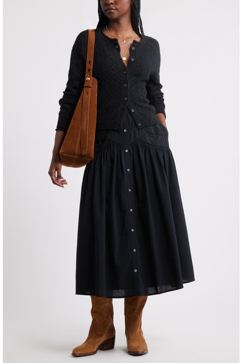 Nep Pointelle Cardigan, Main, color, BLACK