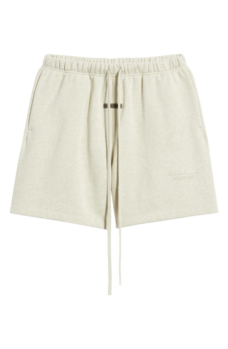 Fear of God Essentials Fleece Soccer Shorts, Alternate, color, Heather Stone