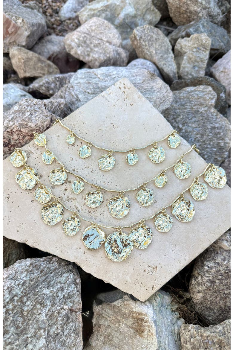 Bohemian Disc Layered Necklace, Alternate, color, GOLD