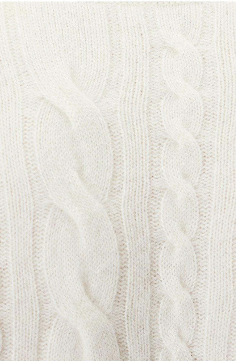 Italic Luke Cashmere Cable Knit Sweater, Alternate, color, Cream