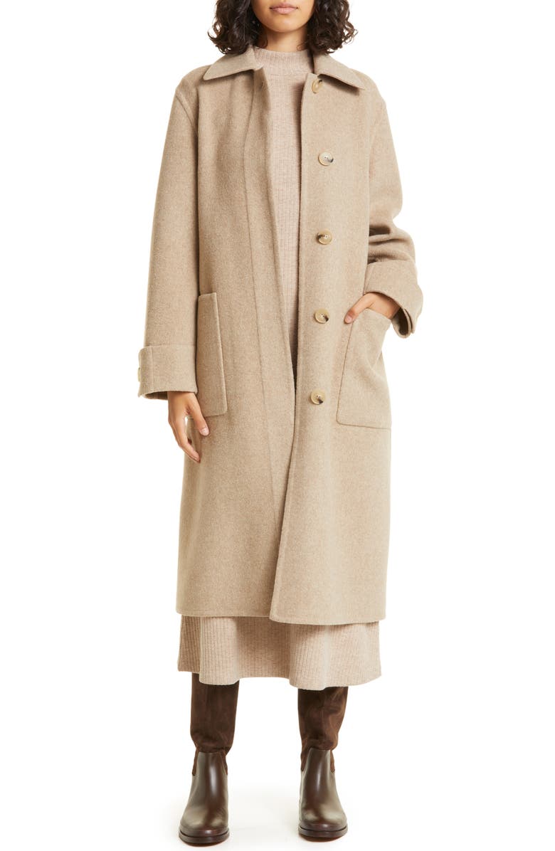 Vince Rib Mock Neck Long Sleeve Knit Dress, Alternate, color,