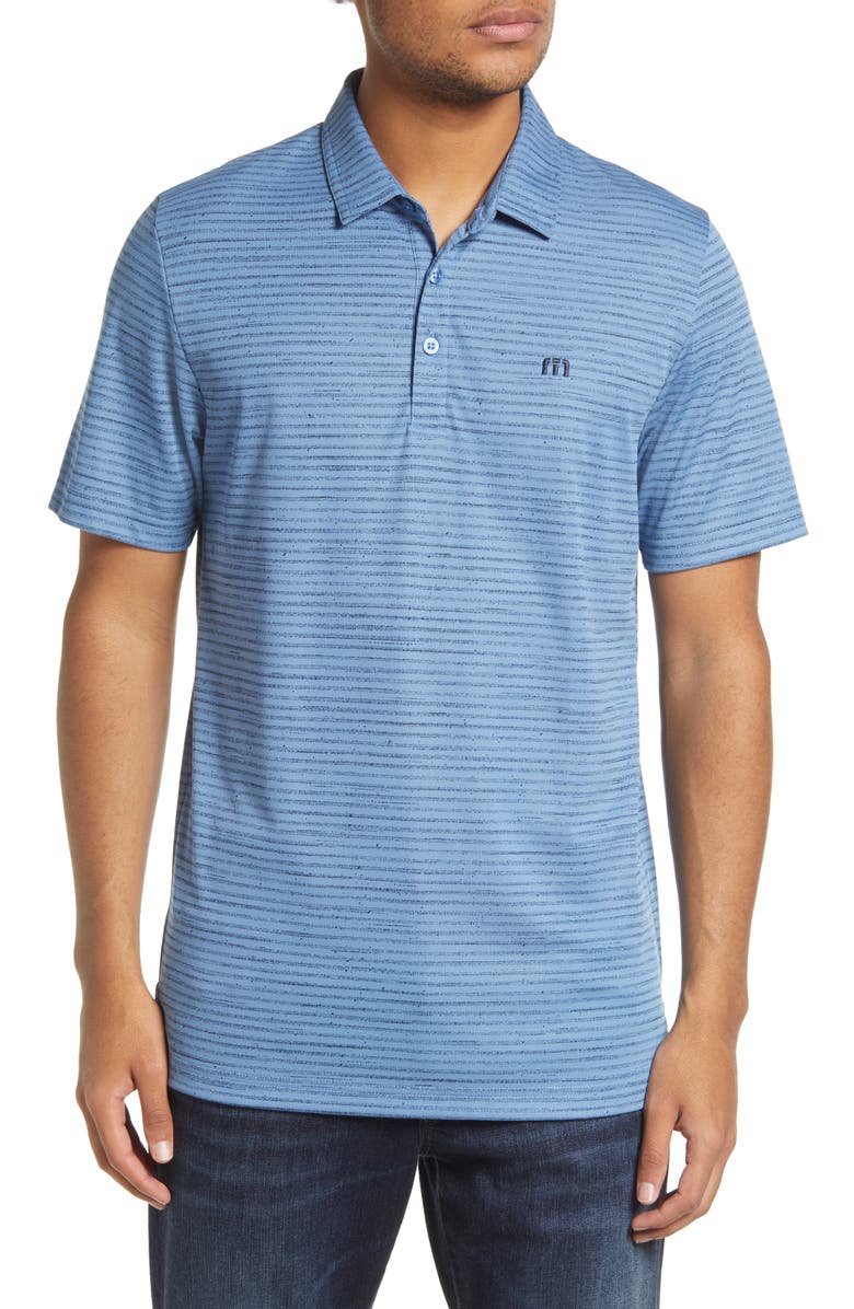 TravisMathew Fraser Island Stripe Cotton Blend Golf Polo, Main, color,
