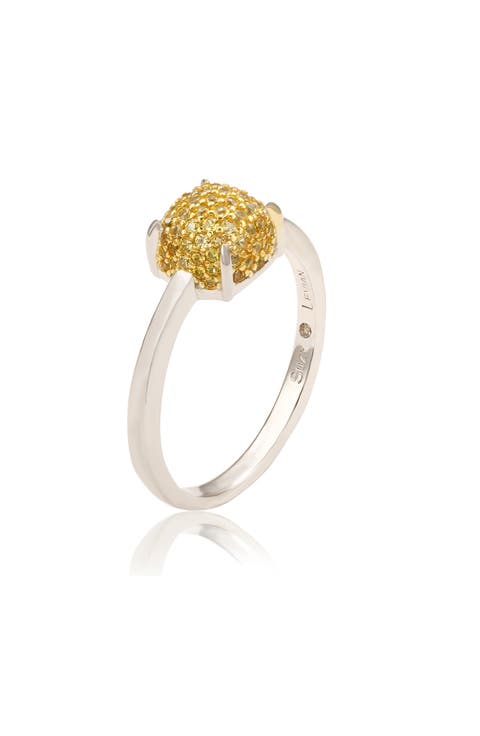 Sterling Silver Yellow Sapphire Ring