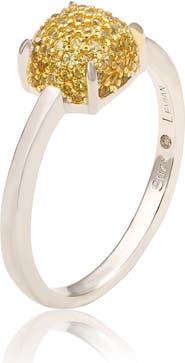 SUZY LEVIAN Sterling Silver Yellow Sapphire Ring