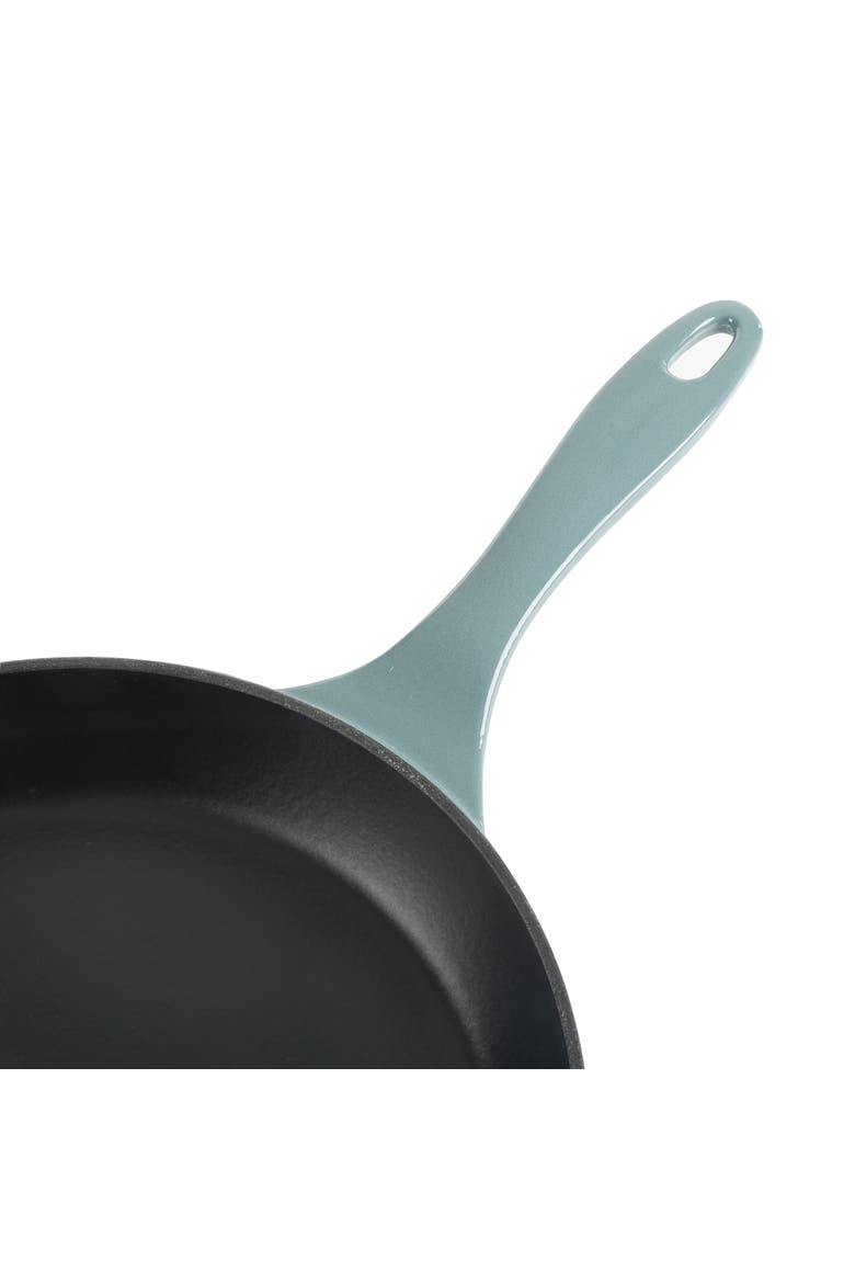 11 Inch Round Enameled Cast Iron Skillet, Alternate, color, Ombre Green