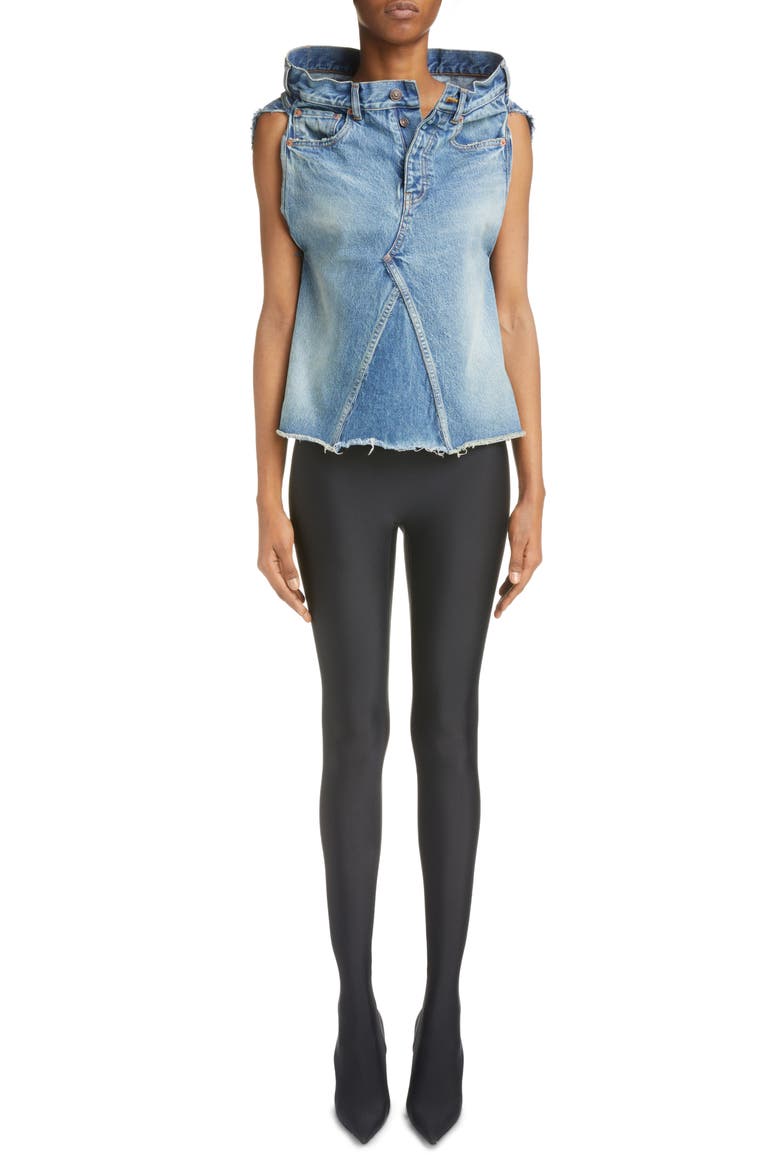 Pants Denim Top, Main, color, BLUE