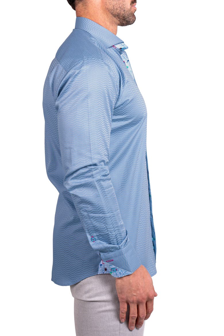Einstein Ascension Contemporary Fit Button-Up Shirt, Alternate, color, GREY