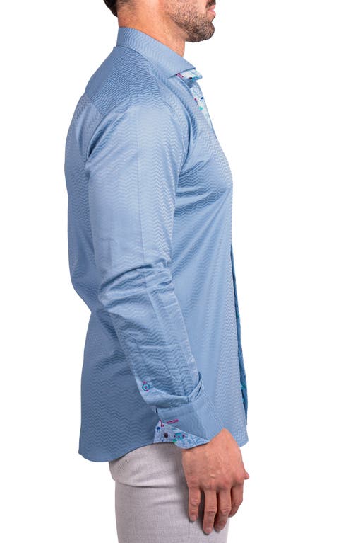 Maceoo Einstein Ascension Contemporary Fit Button-up Shirt In Blue