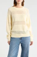 SUGARLIPS Tova Pointelle Stripe Sweater