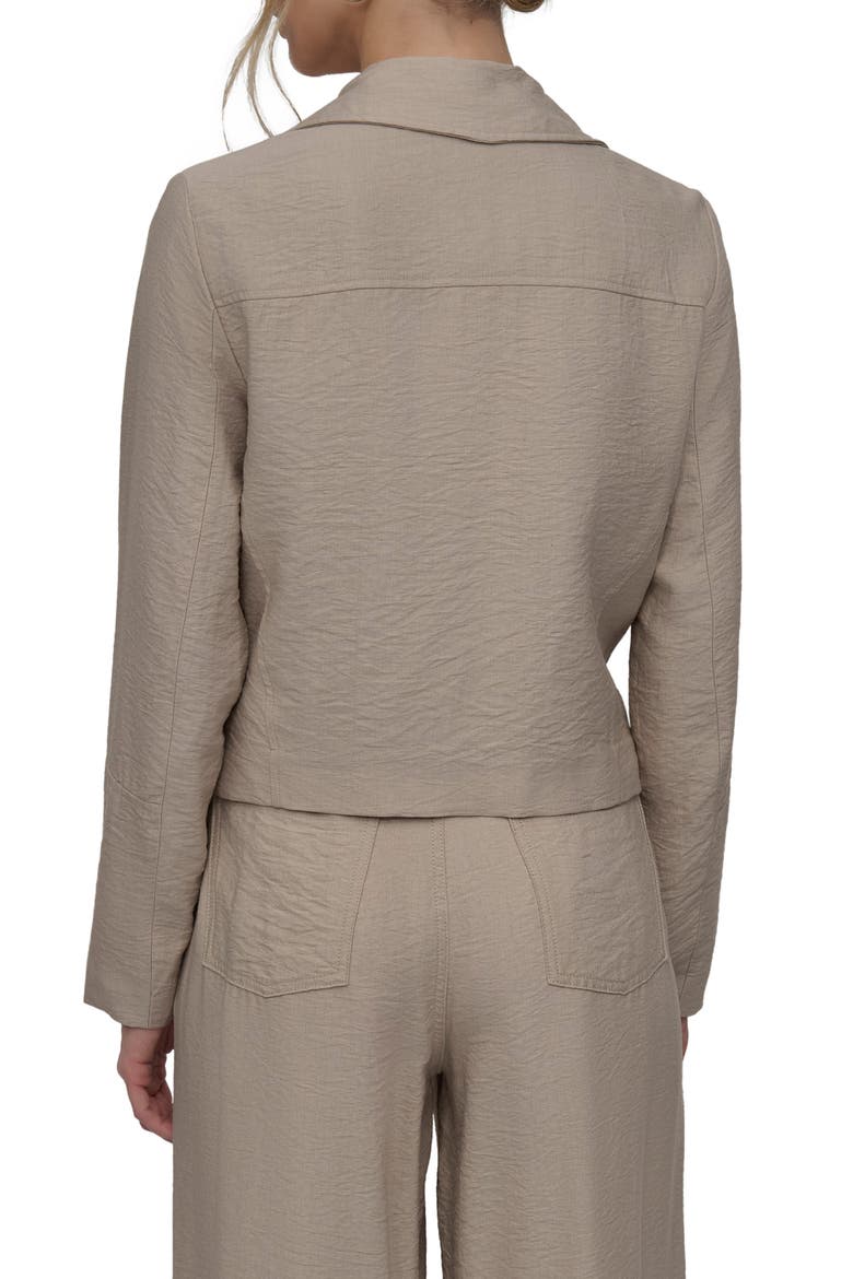 Crinkle Moto Jacket, Alternate, color, PEBBLE