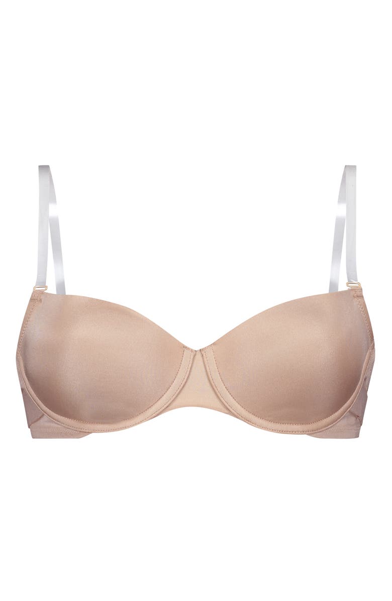 Hunkemöller Transparent Back Underwire Bra, Main, color, Rugby Tan
