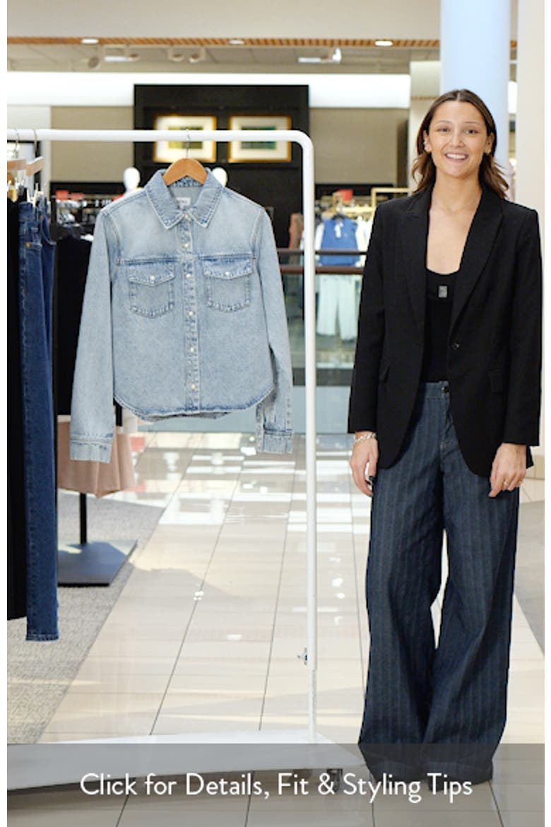 Thea Shrunken Denim Shacket video