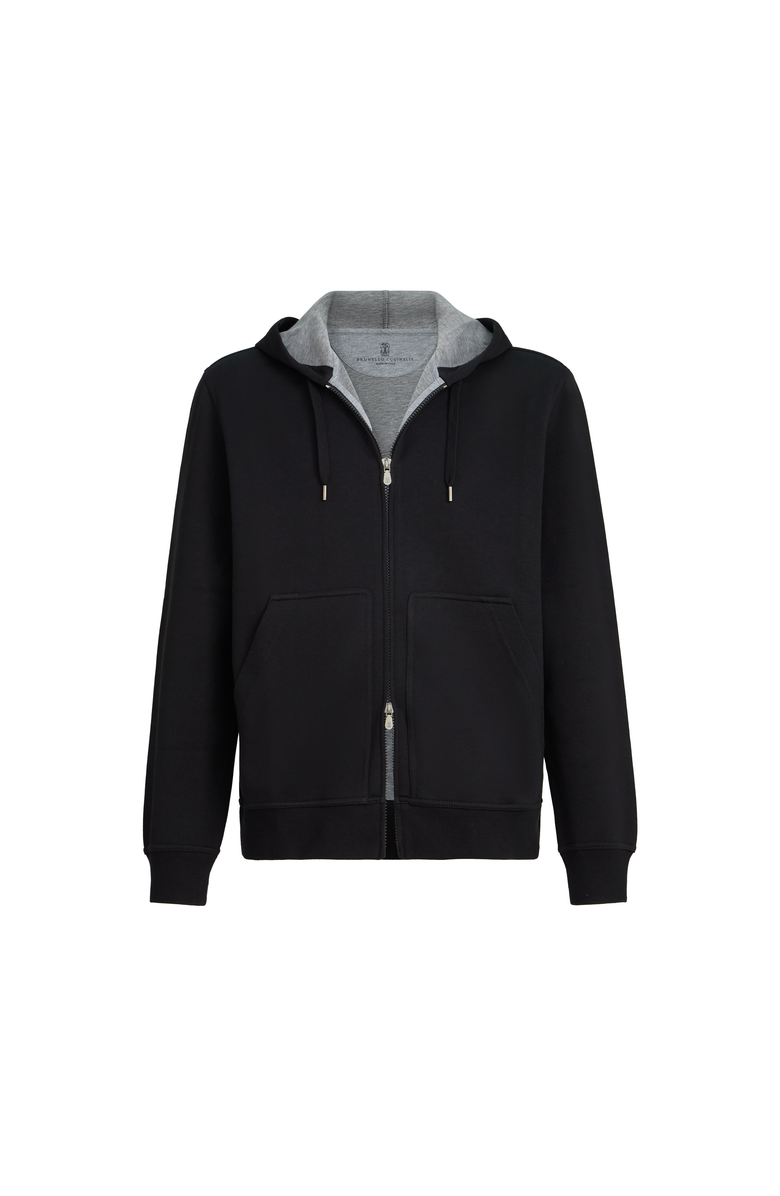 Brunello Cucinelli Double cloth sweatshirt, Main, color, Black