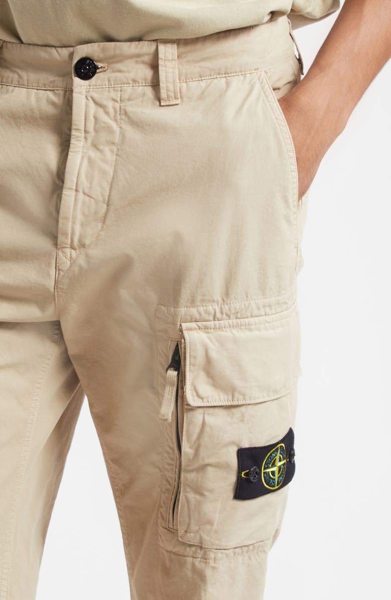 Stone Island Cotton Canvas Cargo Trousers, Alternate, color, V009a Desert