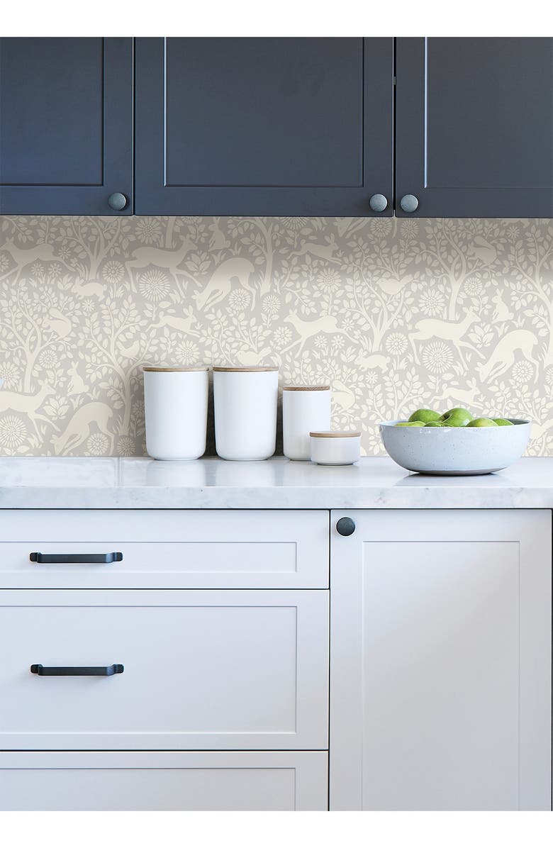 Wallpops Grey Merriment Peel & Stick Wallpaper, Alternate, color, Grey