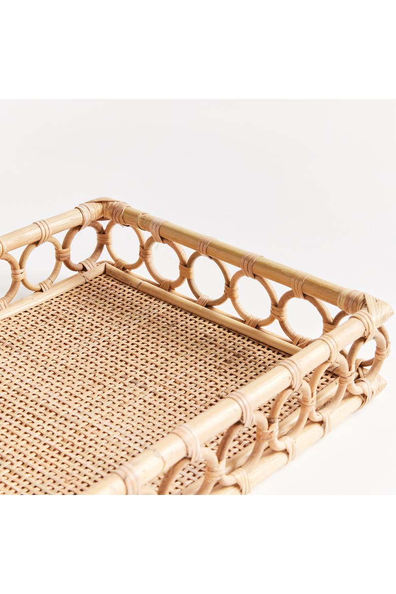 Ninette Rectangular Decorative Trays Set of 2, Alternate, color, Beige