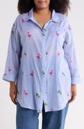 BOHO ME Long Sleeve Button-Up Tunic Shirt