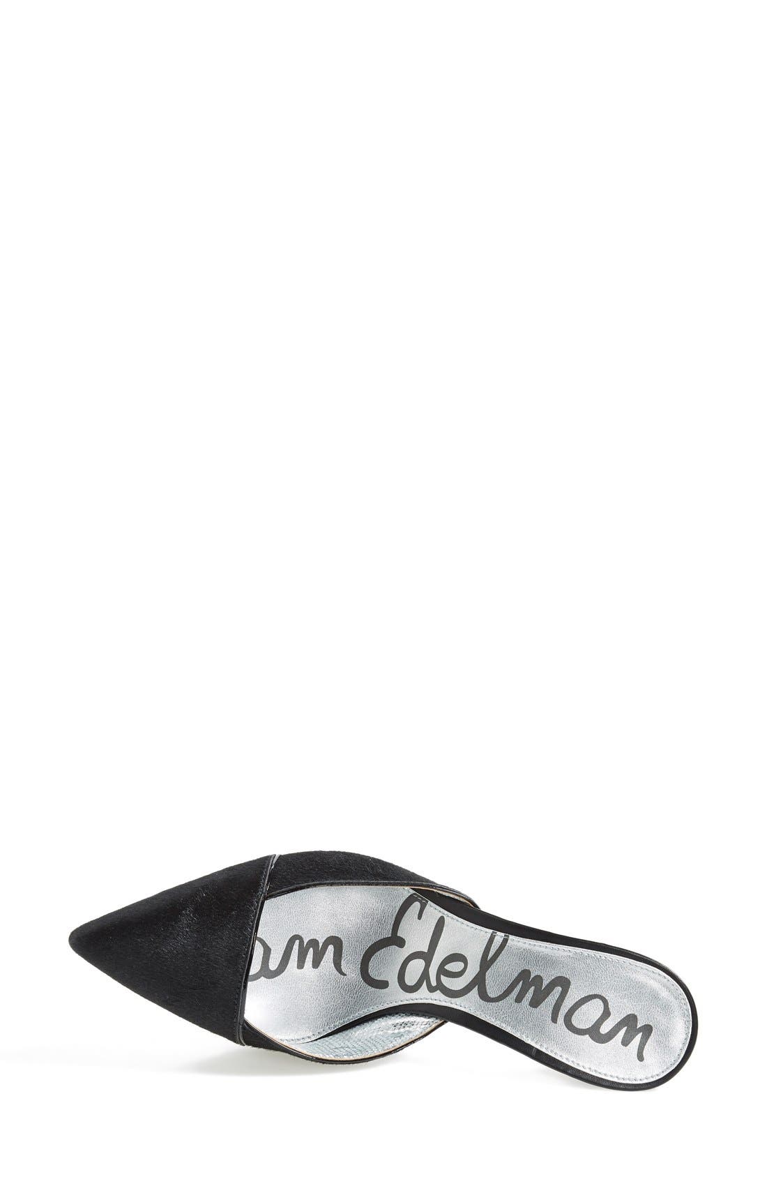 'Odelia' Pointy Toe Mule Pump, Alternate, color, BLACK
