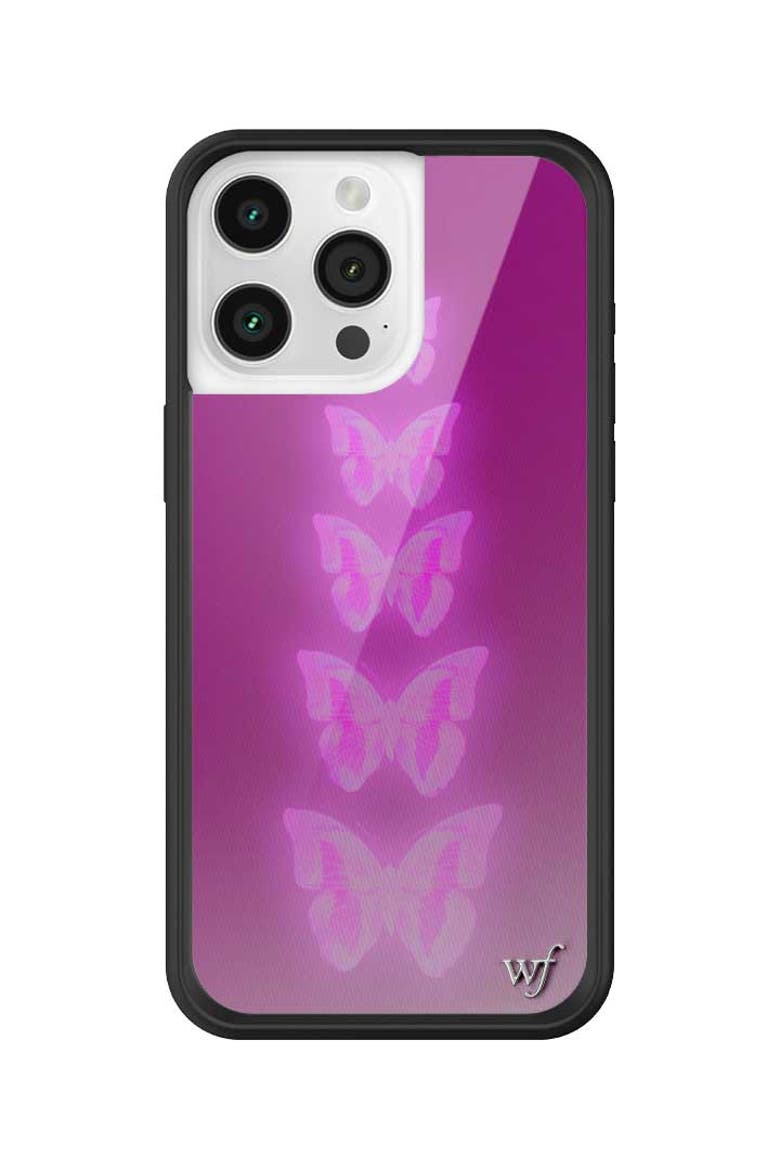 Neon Butterfly iPhone Case, Alternate, color, Purple