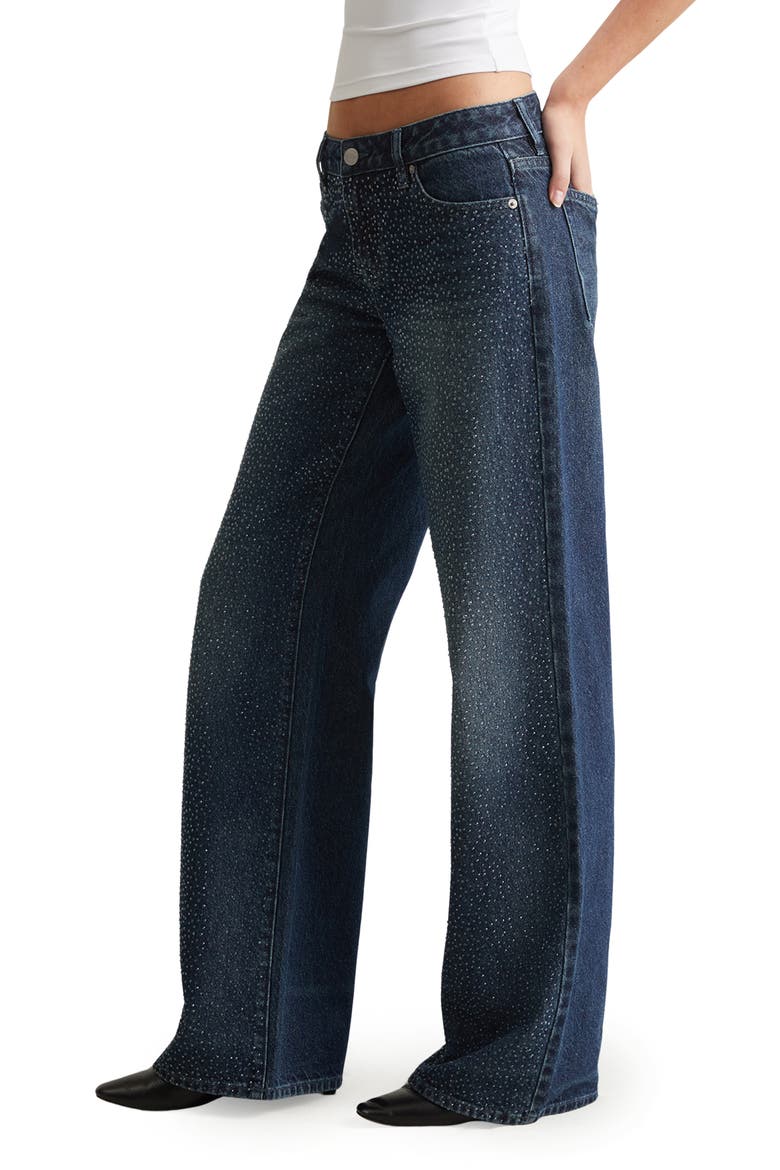 Dannessa Diamante Baggy Jeans, Alternate, color, DARK INDIGO
