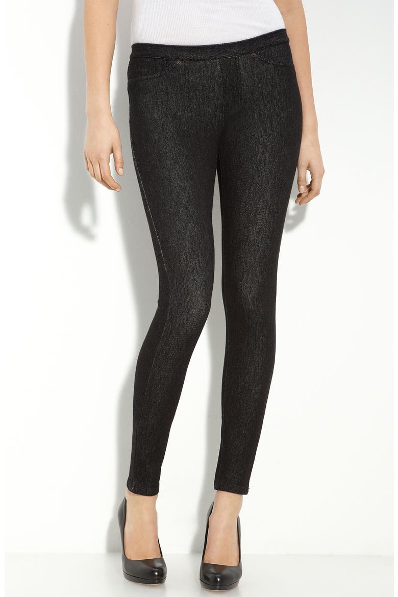 'Classic Jean' Leggings, Main, color, BLACK