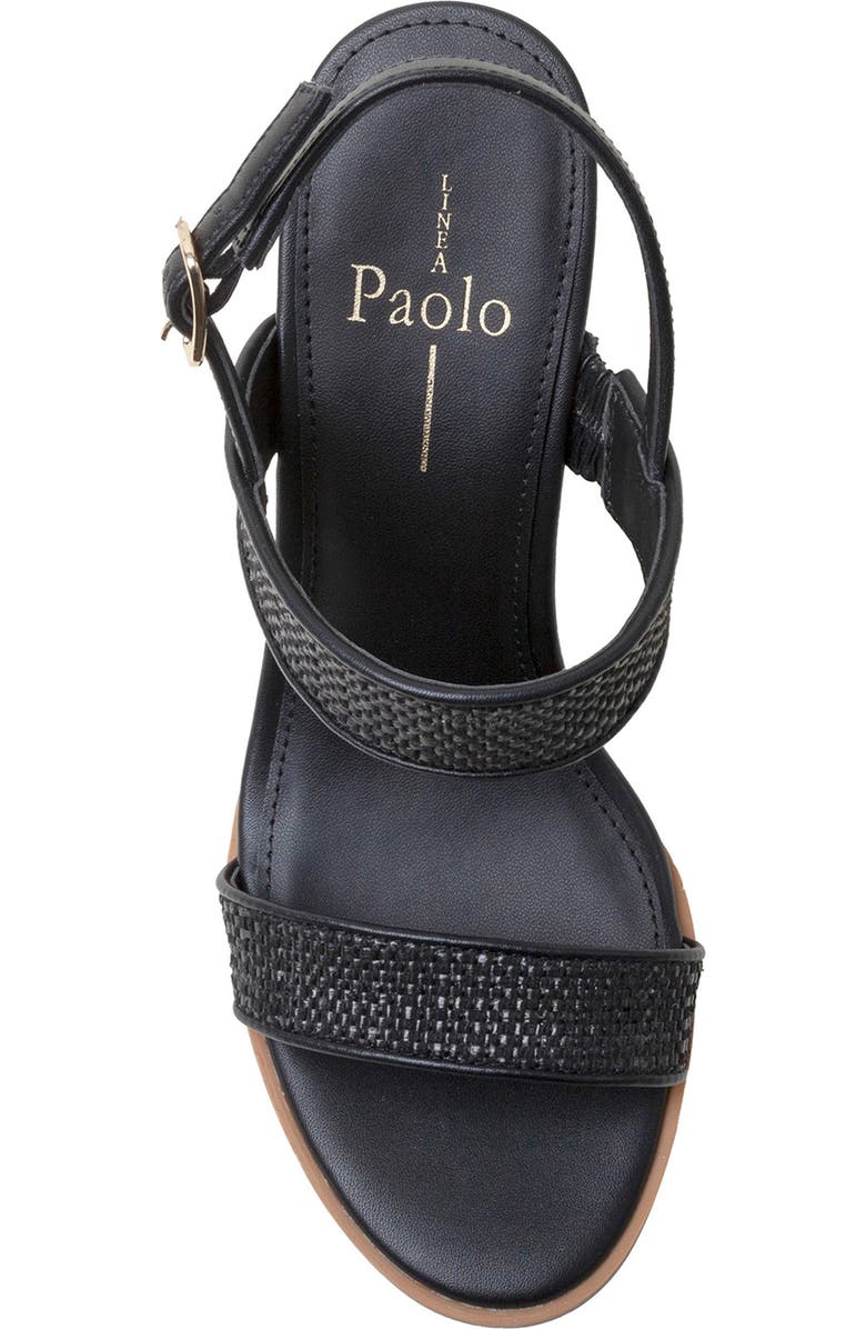 Linea Paolo Edith Wedge Sandal, Alternate, color, Black