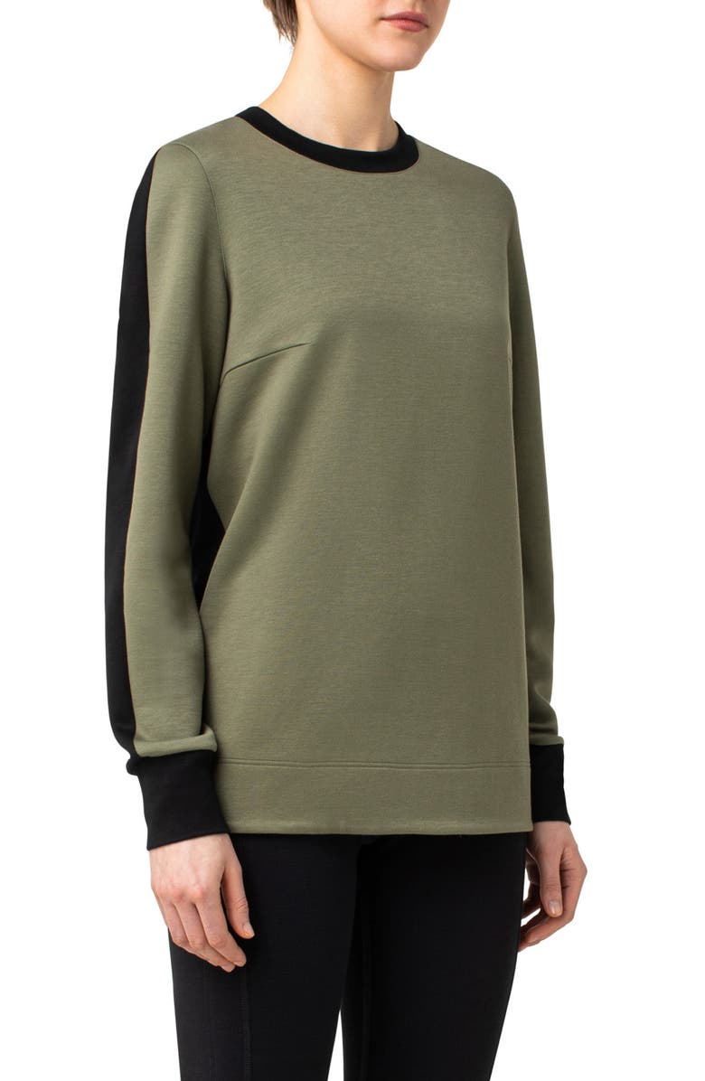 Akris punto Colorblock Jersey Sweatshirt, Alternate, color, 