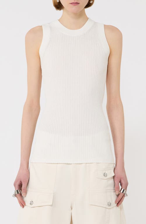 SPORTMAX Tione Sleeveless Ribbed Sweater in White at Nordstrom, Size Small