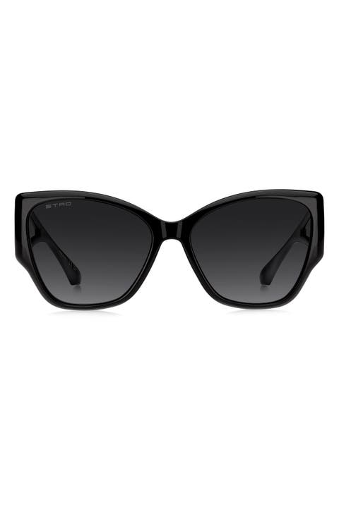 59mm Gradient Cat Eye Sunglasses