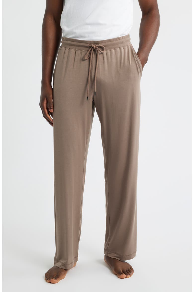 Lounge Pajama Pants, Main, color, BROWN